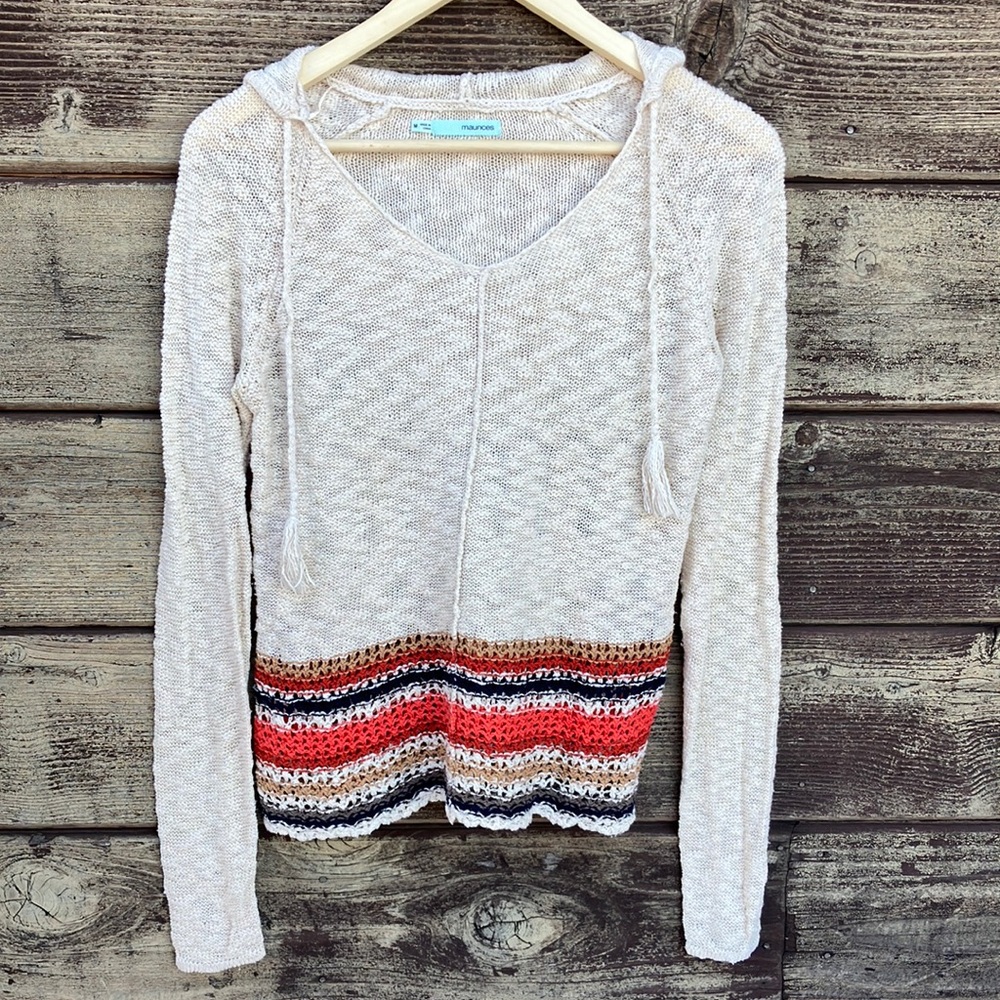 Maurices Sweater Hoodie, Mesh-like material